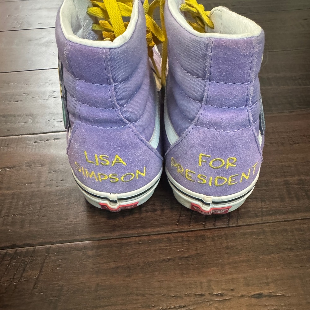 Vans Lisa Simpson For President purple high top skate shoes The Simpsons 90’s - Picture 11 of 12